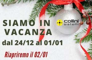 Chiusura Natalizia dal 24/12 al 1/1. Buone Feste!